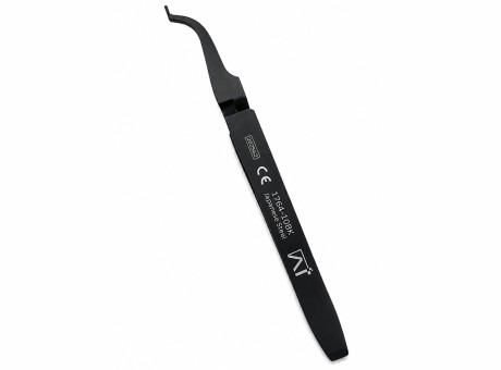 Обратный пинцет для позиционирования замков 14 см со слотом черный